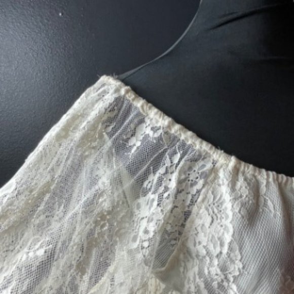 Rickie Freeman For Teri Jon Women's Off-The-Shoulder Lace Blouse Ivory Size 12 - Picture 13 of 14